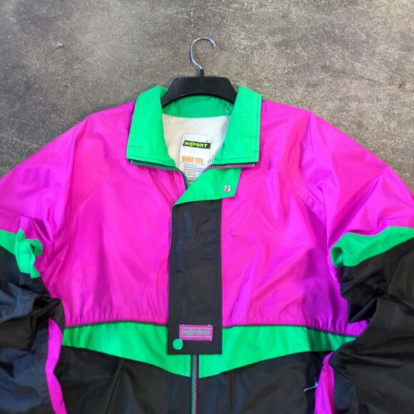 Vintage 90s Gore-Tex In Sport Windbreaker Jacket Mens M Purple Black Full Zip - Picture 2 of 8
